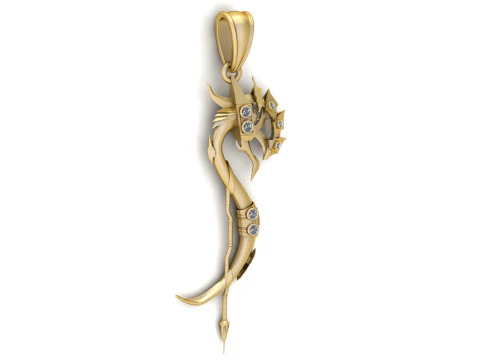 SERPENT DRAGON PENDANT 3D PRINTABLE MODEL 3D Model