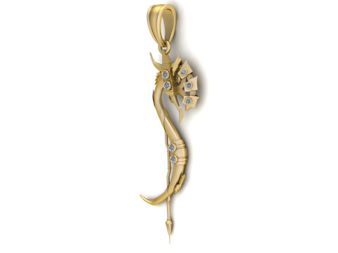 SERPENT DRAGON PENDANT 3D PRINTABLE MODEL Model 3D