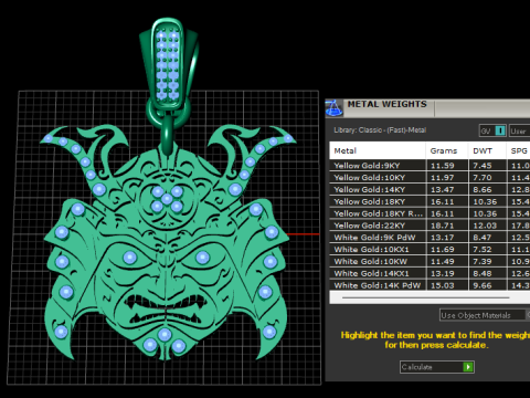 DEMON FACE MASK PENDANT 3D PRINTABLE MODEL Modello 3D