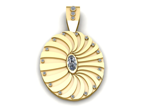 ARJUN CHAKRA GOLDEN PENDANT 3D PRINTABLE MODEL 3D Model