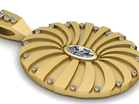 ARJUN CHAKRA GOLDEN PENDANT 3D PRINTABLE MODEL Model 3D
