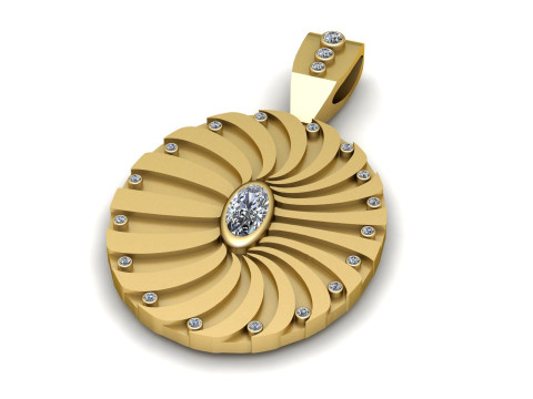 ARJUN CHAKRA GOLDEN PENDANT 3D PRINTABLE MODEL Model 3D