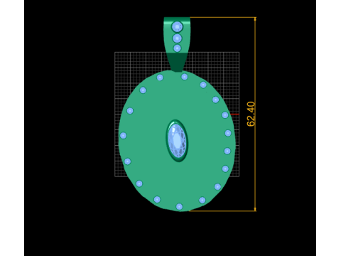 ARJUN CHAKRA GOLDEN PENDANT 3D PRINTABLE MODEL Model 3D