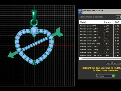 HEART AND ARROW PENDANT 3D PRINTABLE MODEL 3D Model