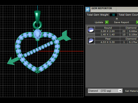 HEART AND ARROW PENDANT 3D PRINTABLE MODEL 3D Model