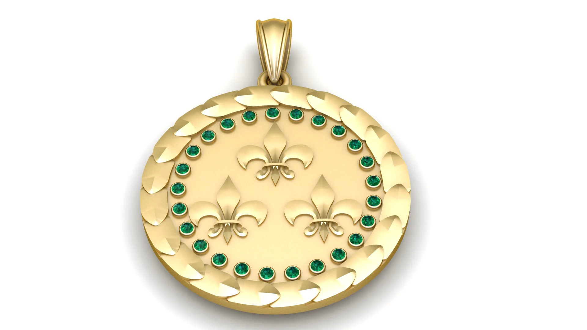 PRECIOUS DESIGN PENDANT 3D PRINTABLE MODEL 3D Model .c4d .max .obj .3ds .fbx .stl .blend 