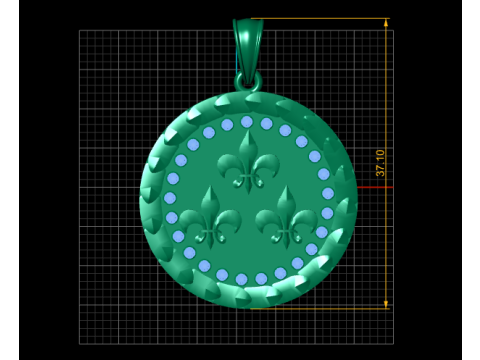 PRECIOUS DESIGN PENDANT 3D PRINTABLE MODEL 3D 模型