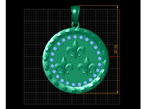 PRECIOUS DESIGN PENDANT 3D PRINTABLE MODEL 3D Model
