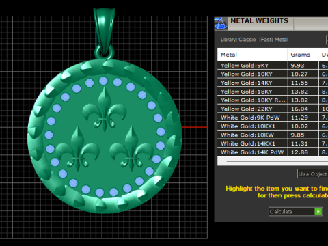 PRECIOUS DESIGN PENDANT 3D PRINTABLE MODEL 3D 模型