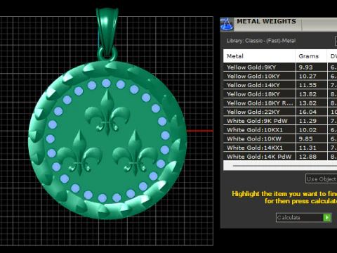 PRECIOUS DESIGN PENDANT 3D PRINTABLE MODEL 3D Model