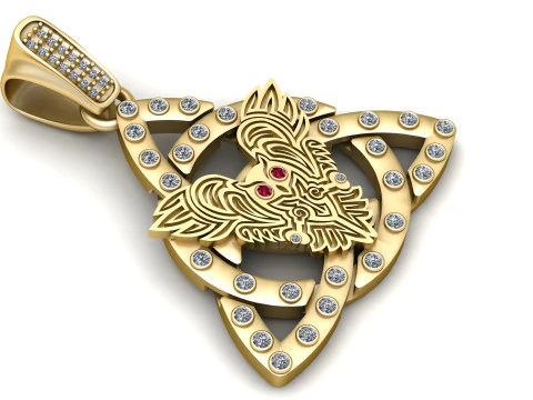 TRINITY DESIGN OWL BIRD PENDANT 3D PRINTABLE MODEL 3D Model
