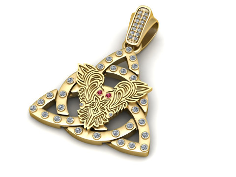 TRINITY DESIGN OWL BIRD PENDANT 3D PRINTABLE MODEL 3D Модель