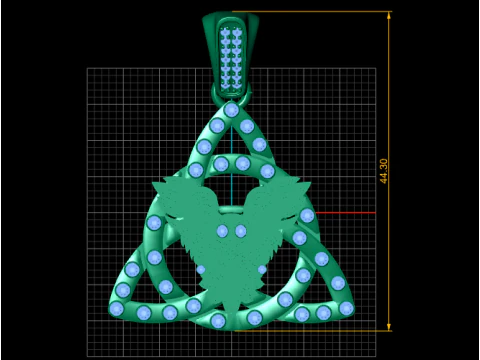 TRINITY DESIGN OWL BIRD PENDANT 3D PRINTABLE MODEL 3D Model