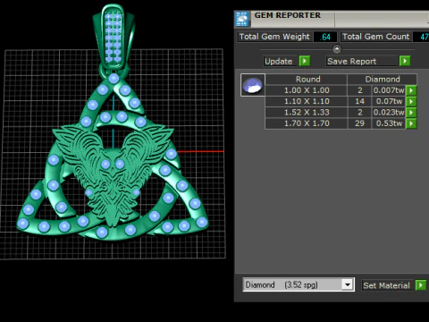 TRINITY DESIGN OWL BIRD PENDANT 3D PRINTABLE MODEL 3D Model