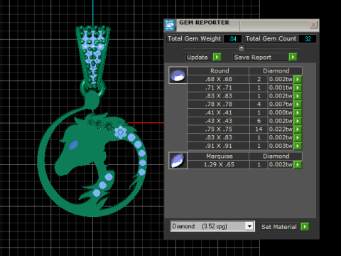 HORSE FACE COIN PENDANT 3D PRINTABLE MODEL Modelo 3D
