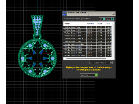 TANZANITE DESIGN PENDANT 3D PRINTABLE MODEL 3D Model