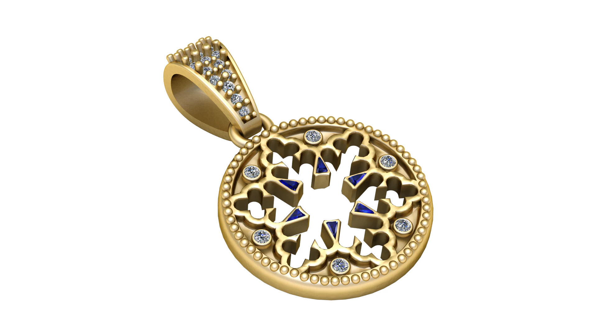 TANZANITE DESIGN PENDANT 3D PRINTABLE MODEL 3D Model .c4d .max .obj .3ds .fbx .stl .blend 