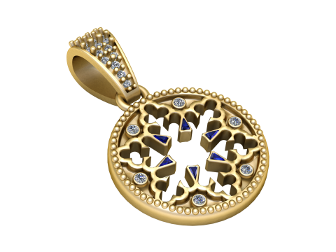 TANZANITE DESIGN PENDANT 3D PRINTABLE MODEL 3Dモデル