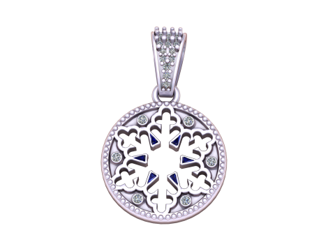TANZANITE DESIGN PENDANT 3D PRINTABLE MODEL 3D Model