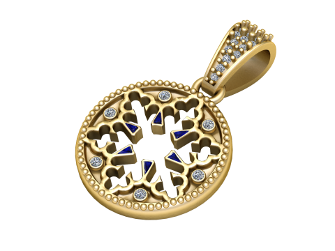 TANZANITE DESIGN PENDANT 3D PRINTABLE MODEL 3D Model