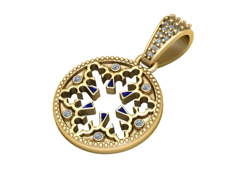 TANZANITE DESIGN PENDANT 3D PRINTABLE MODEL 3D Model