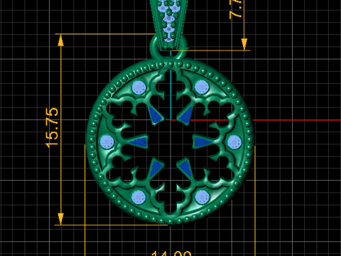 TANZANITE DESIGN PENDANT 3D PRINTABLE MODEL 3D Model