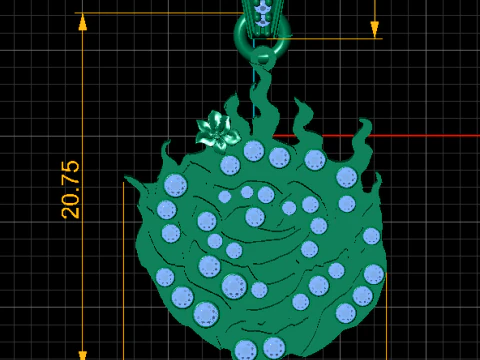 ROSE FLOWER DESIGN PENDANT 3D PRINTABLE MODEL 3D Model