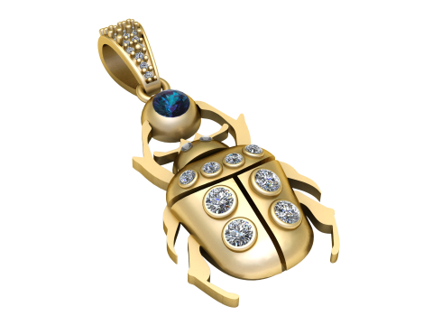 BEETLE INSECT PENDANT 3D PRINTABLE MODEL Model 3D