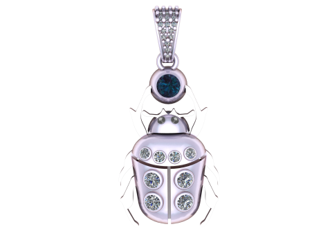 BEETLE INSECT PENDANT 3D PRINTABLE MODEL 3D 모델