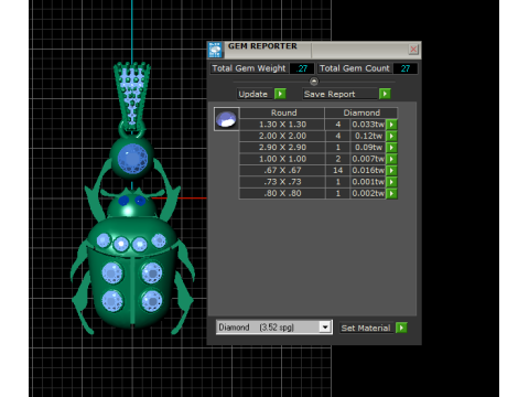BEETLE INSECT PENDANT 3D PRINTABLE MODEL 3D 모델