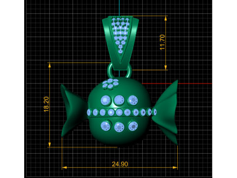CANDY PENDANT 3D PRINTABLE MODEL 3Dモデル