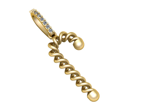 PENDENTE CANDY CANE MODELLO STAMPABILE 3D Modello 3D