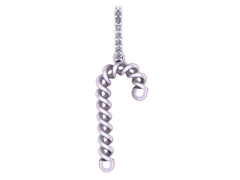 CANDY CANE PENDANT 3D PRINTABLE MODEL 3D 모델