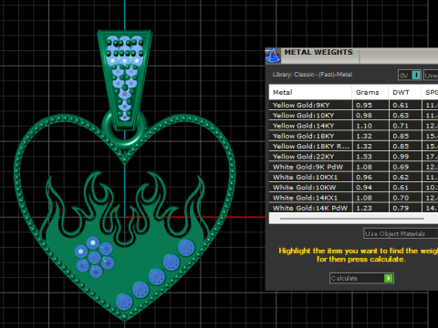 FIRE HEART PENDANT 3D PRINTABLE MODEL Modèle 3D