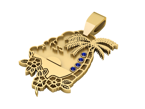 ISLAND STYLE PENDANT 3D PRINTABLE MODEL 3D Model