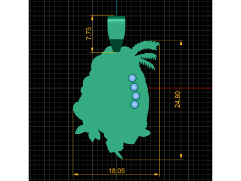 ISLAND STYLE PENDANT 3D PRINTABLE MODEL 3D Model