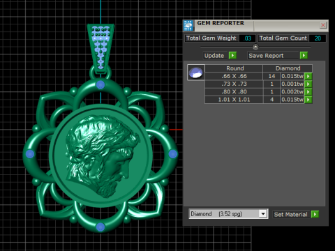 MEN FACE COIN PENDANT 3D PRINTABLE MODEL 3Dモデル