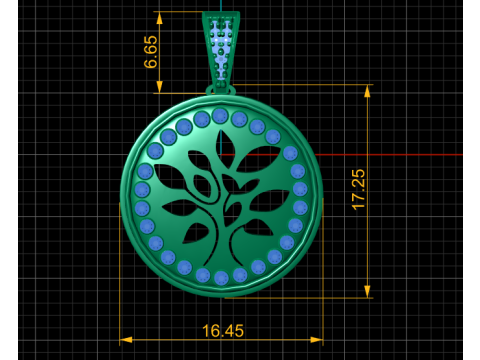 TREE COIN PENDANT 3D PRINTABLE MODEL 3D Model