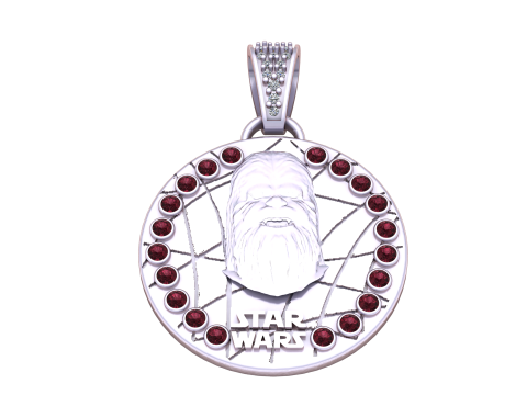 STAR WAR COIN PENDANT 3D PRINTABLE MODEL 3D मॉडल