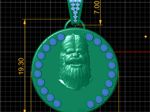 STAR WAR COIN PENDANT 3D PRINTABLE MODEL 3D मॉडल