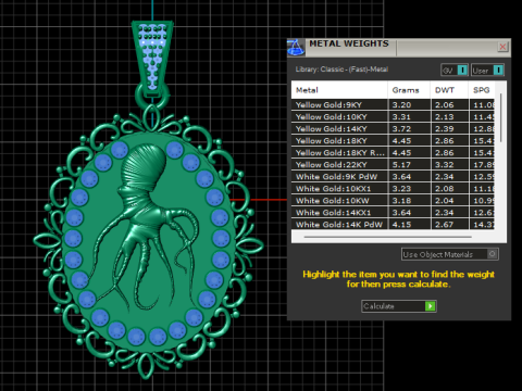 OCTOPUS DESIGN COIN PENDANT 3D PRINTABLE MODEL Model 3D