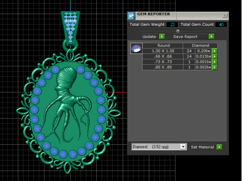OCTOPUS DESIGN COIN PENDANT 3D PRINTABLE MODEL Model 3D