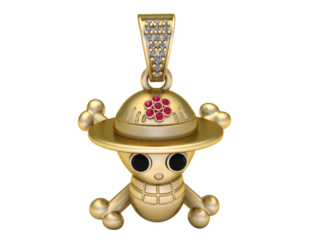 SKULL FACE PENDANT 3D PRINTABLE MODEL 3D Model