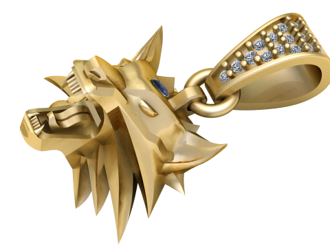 ANIMAL FACE PENDANT 3D PRINTABLE MODEL 3D Model