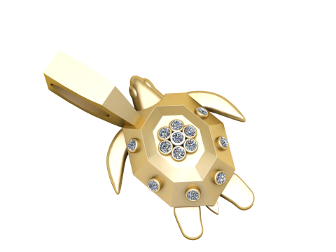 TURTLE PENDANT 3D PRINTABLE MODEL 3D Model