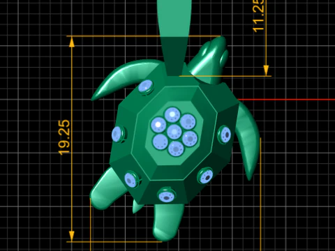 TURTLE PENDANT 3D PRINTABLE MODEL 3D Model