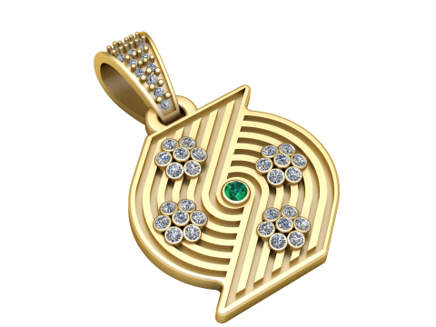 FANCY EMERALD PENDANT 3D PRINTABLE MODEL 3D Model