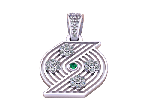 FANCY EMERALD PENDANT 3D PRINTABLE MODEL 3D मॉडल