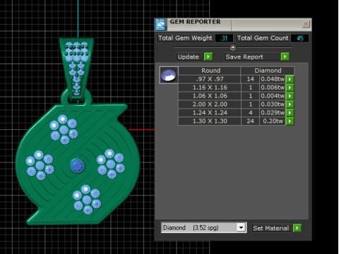 FANCY EMERALD PENDANT 3D PRINTABLE MODEL 3D मॉडल