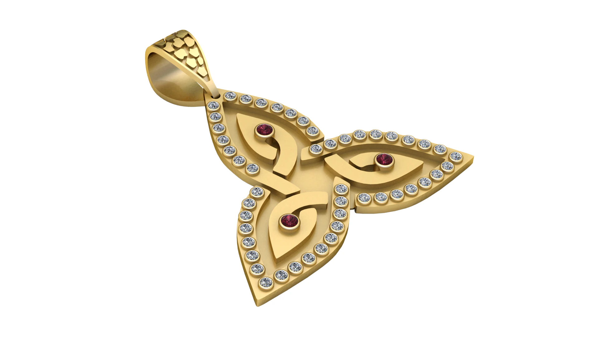 ELEGANT RUBY PENDANT 3D PRINTABLE MODEL 3D Model .c4d .max .obj .3ds .fbx .stl .blend 